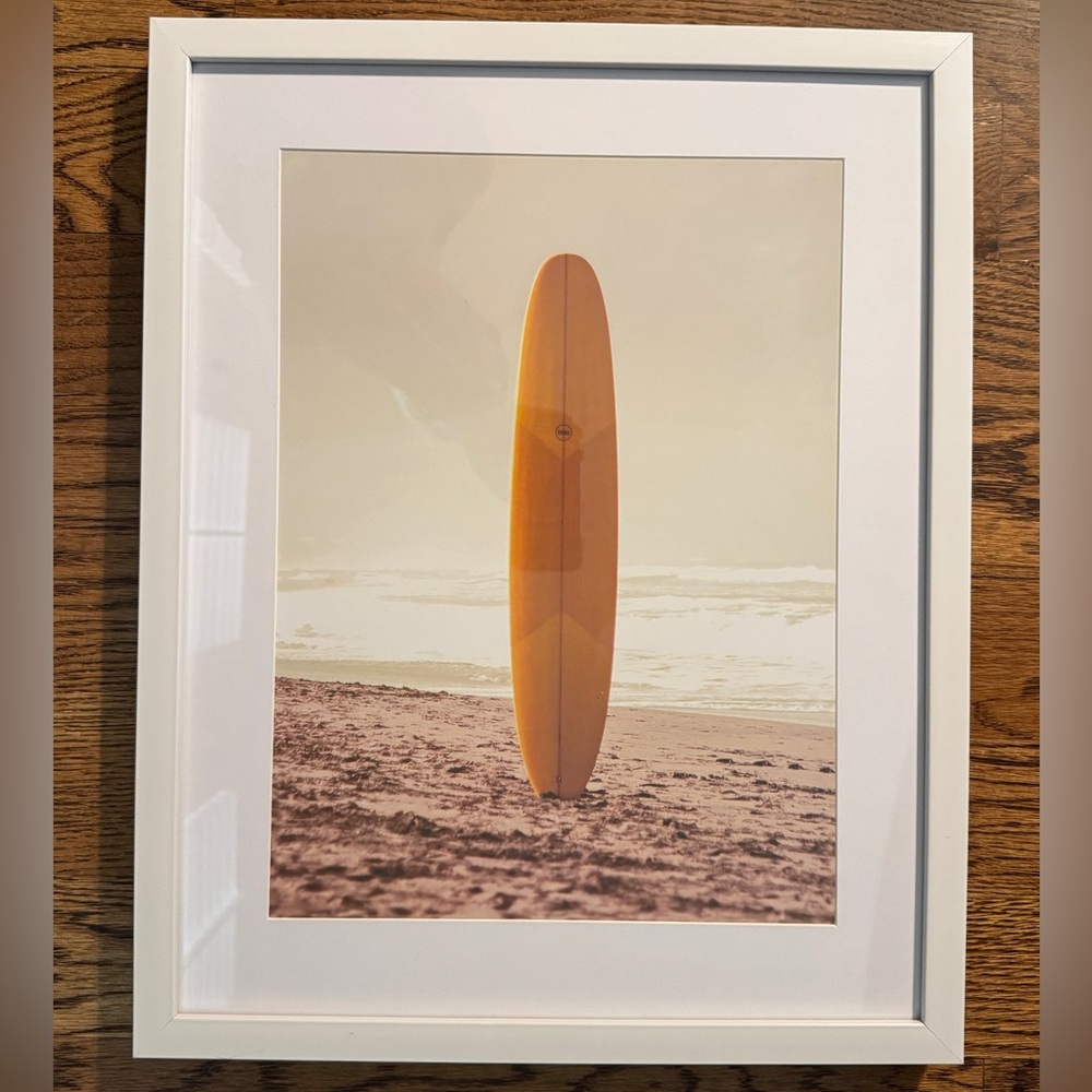 Yellow Surfboard Wall Art Print - Home Art